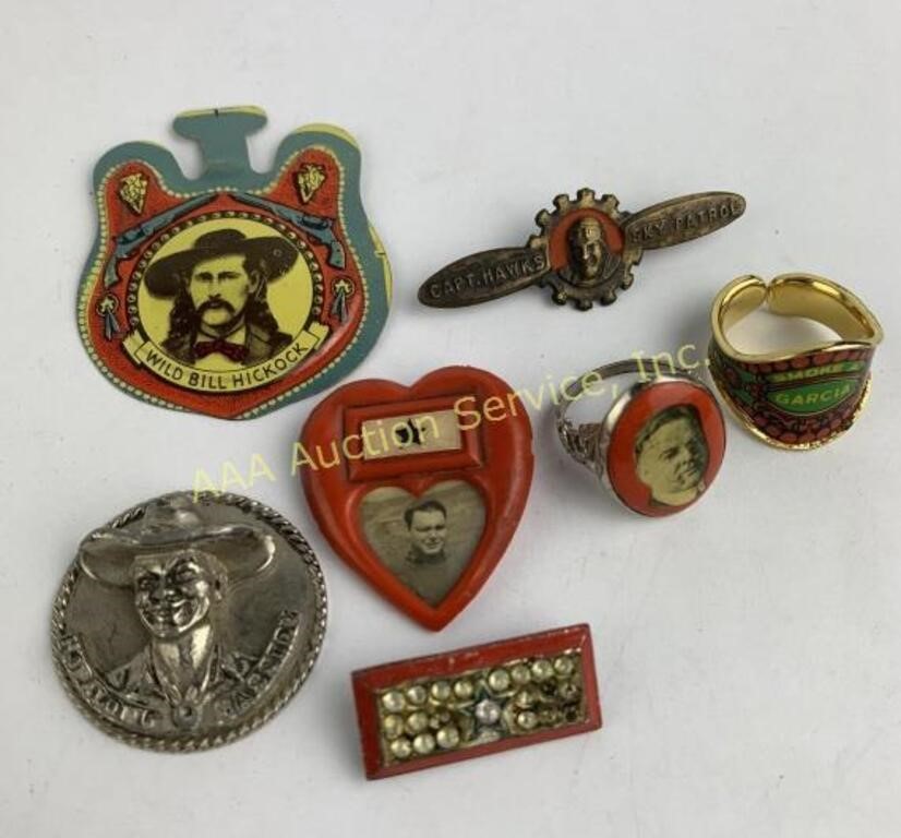 Metal, Bakelite Memorabilia Jewelry