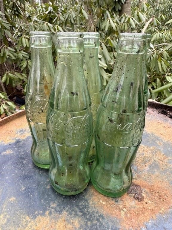 (5) COCA-COLA GLASS BOTTLES INCLUDING RUTHERFORD,
