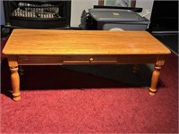 WOODEN COFFEE TABLE (46" X 19" X 16")