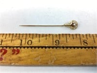 Victorian 14k gold stick pin with diamond. 2