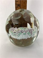 Murano art glass close pack millefiori faceted
