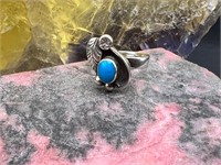 Vintage Native American Turquoise Ring Sz 5