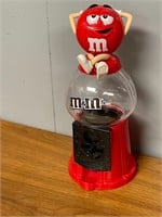 Red M&M Candy Dispenser Bank Gumball Machine