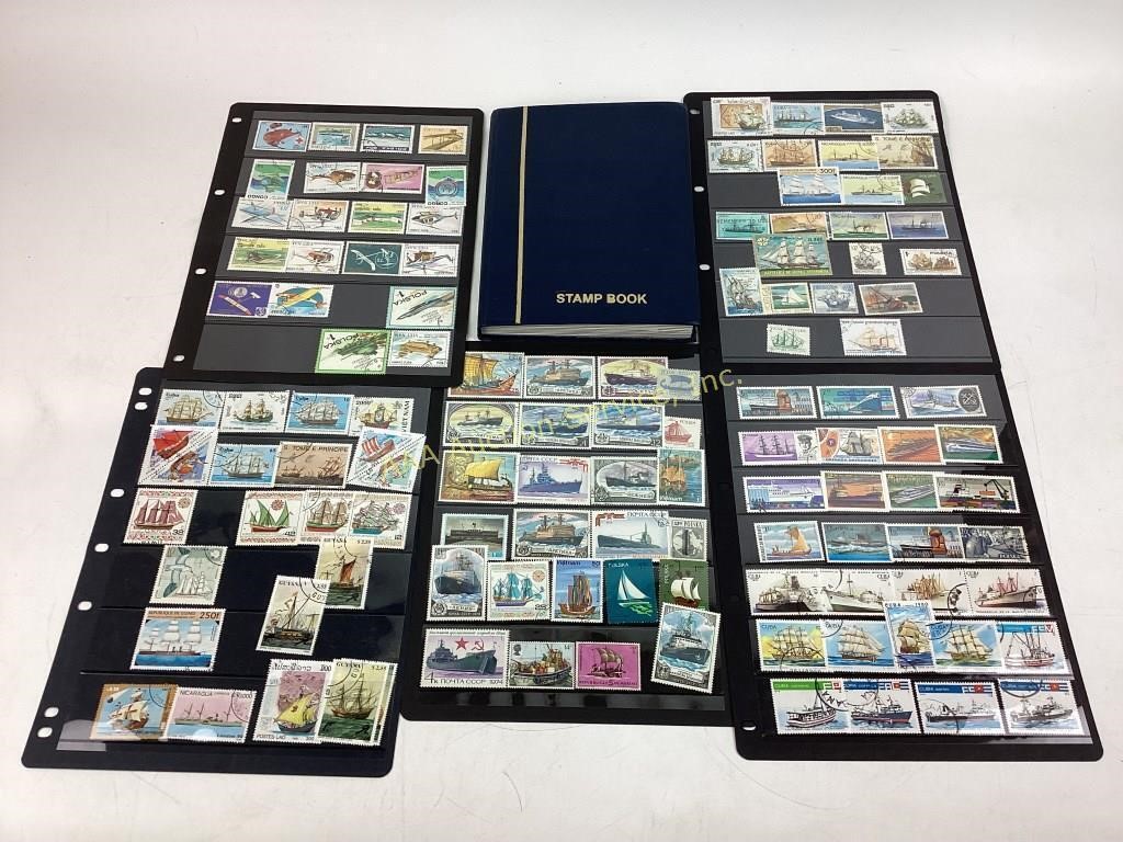 Stamp Book with Collectors Stamps includes World
