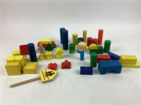 Playskool Wooden Building blocks assorted
