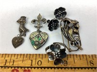 Sterling Silver Art Nouveau Jewelry Lot