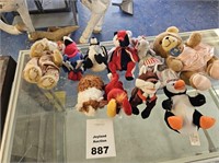 10 Various Stuffed Animals including Beanie Babies