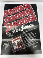 Autograph COA Black Sabbath Poster