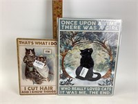 Cat themed Novelty Signs wall decor new in
