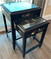 11 - SET OF 2 NESTING TABLES W/ INLAYS