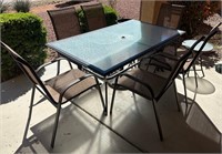 11 - PATIO TABLE W/ 6 CHAIRS