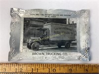 Brown Trucking Co. Fort Wayne advertising tray