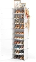 LANTEFUL 10 Tier Shoe Storage Cabinet with Door, P