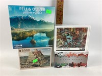 Jigsaw puzzles 1000 piece x4 new in boxes