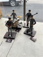The Beatles figures. Plastic.  Drum sticks are