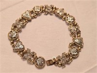 14k Yellow Gold & Diamond XO Slide Bracelet 13.6 g