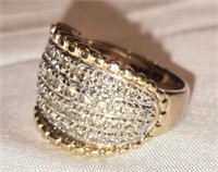 14kP Yellow Gold & Diamonds Ladies Ring 7.799 g