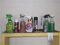 Various Cleaning Supplies, Oil, Insect Killer