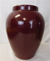Burgunday Arts & Crafts Pottery 12" Vase