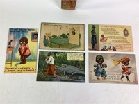 Black Americana Post Cards Print on Card Stock,