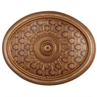 Brocade Oval Chandelier Ceiling Medallion 79 inche