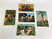 Black American Post Card Print Cards Tropical