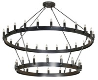 Brushed Iron 2 Tier Chandelier