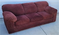 Overstuffed Velour Sofa / Couch