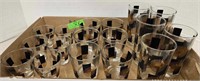 Lot of 17 Black and Gold MCM Drinkware
