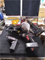 Box Lot of Various Tool-Sander, Cordless Screwdr