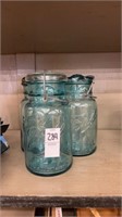 Vintage ball blue jars