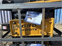 Unused Agrotk Skid Steer Hydraulic Hammer