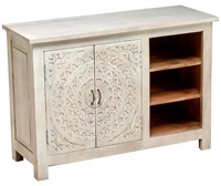 Carved Lace Media Chest