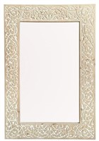 Carved Scrolled Wooden Mirror