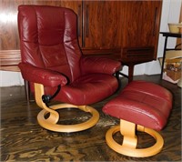 Ekornes Norway Stressless Recliner Chair & Ottoman