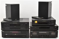 Sony 5 pc Stereo System w/ 2-Speakers, 2-Remotes