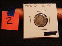 1906 D US Dime 90% Silver