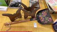Wooden butterfly and decorative  shovel