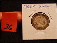 1909 P US Quarter 90% Silver