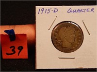 1915 D US Quarter 90% Silver