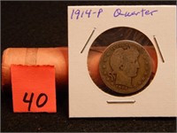 1914 P US Quarter 90% Silver