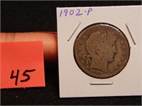 1902 P US Half Dollar 90% Silver