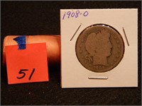 1908 O US Half Dollar 90% Silver