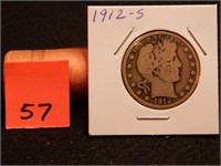 1912 S US Half Dollar 90% Silver