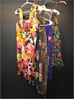5 Flower Print Sun Dresses Size M, L & 12