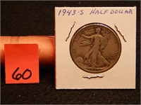1943 S US Half Dollar 90% Silver