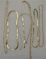 7 Sterling Silver Vermeil Chains 64g