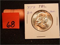 1957 P US Half Dollar 90% Silver