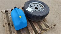 Trailer Tires and Kerosene Container