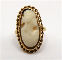 14k Gold Antique Victorian Cameo Ring
